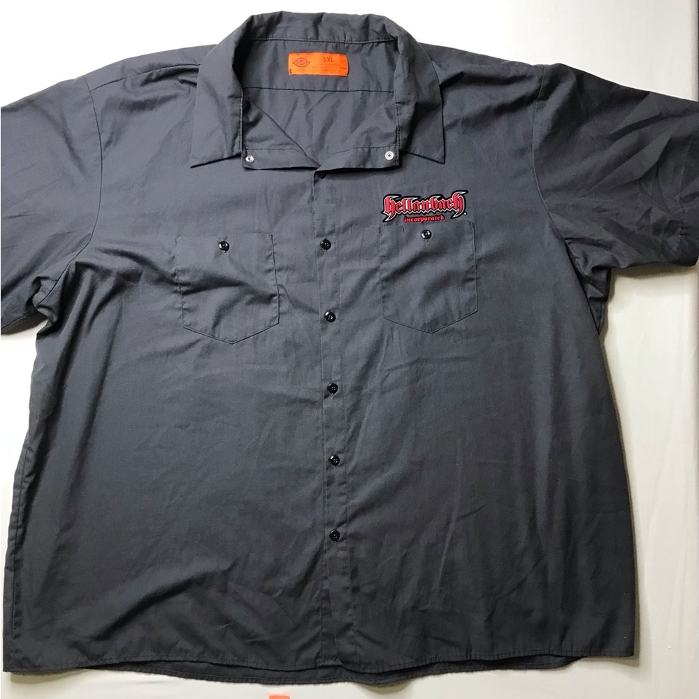 Gray Dickies Hellanbach Inc Button-Up Men's Shirt 5X